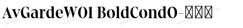 AvGardeW01 BoldCondO字体转换